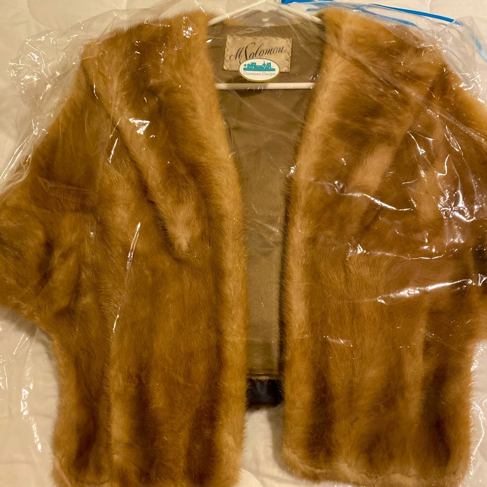 M Solomon Fur Caplet , just needs to go to the cleaners